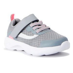 Baby girl Athletic Works tennis shoes-Velcro closure, gray and pink!